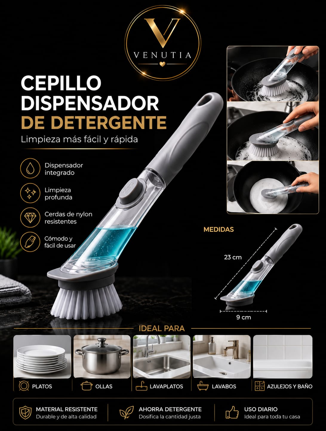 CEPILLO DISPENSADOR DE DETERGENTE