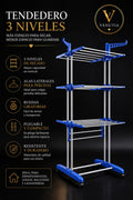Tendedero Vertical Plegable 3 Niveles